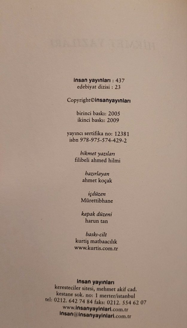 HİKMET YAZILARI. FİLİBELİ AHMET HİLMİ. - Görsel 2