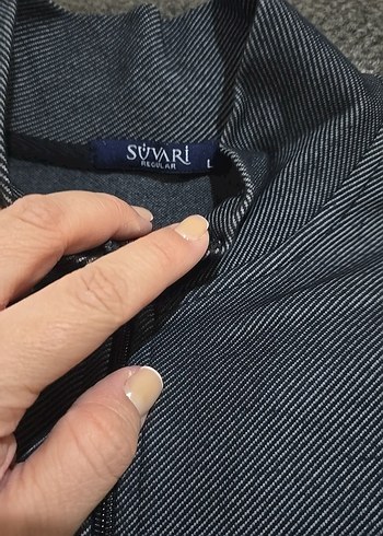 Süvari Marka Erkek Gri Fermuarlı Dik Yaka Ceket - Görsel 3