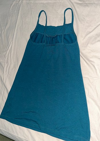 Koyu turkuaz askili ust - Görsel 4