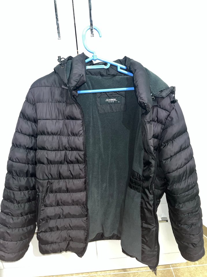 Siyah Fermuarlı erkek Kışlık Mont - Görsel 3