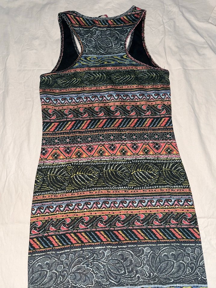 Desenli Bohem Uzun Elbise - Görsel 2