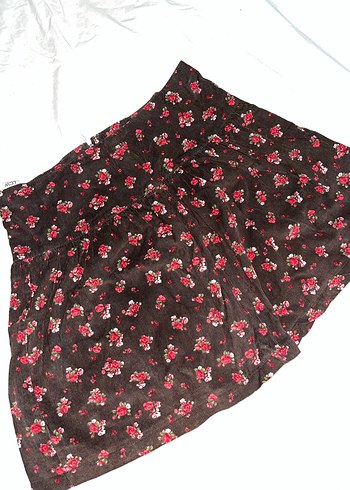 Dantel Detaylı Çiçek Desenli Midi Etek - Görsel 2