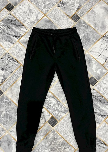 Siyah Fermuarlı Erkek Spor Eşofman Altı - Görsel 2