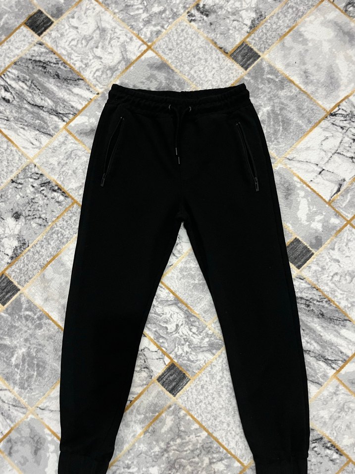 Siyah Fermuarlı Erkek Spor Eşofman Altı - Görsel 2