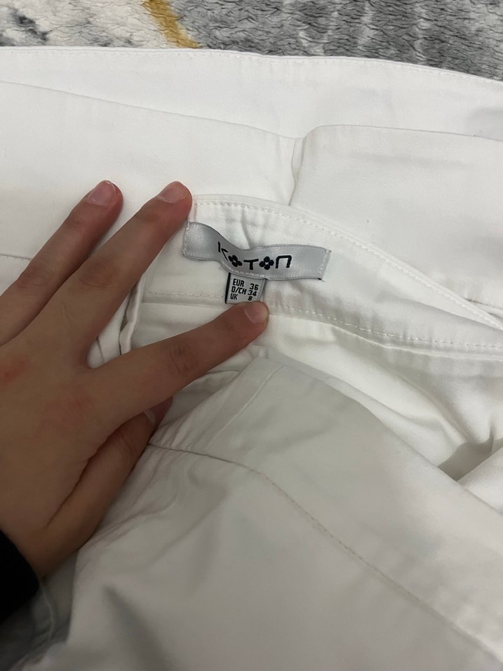 Beyaz Straplez Midi Elbise - Görsel 3