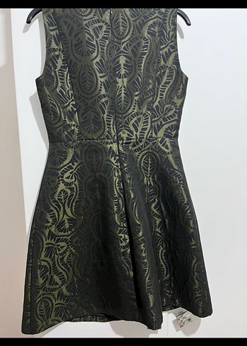 Siyah Desenli Uzun Abiye Elbise - Görsel 2