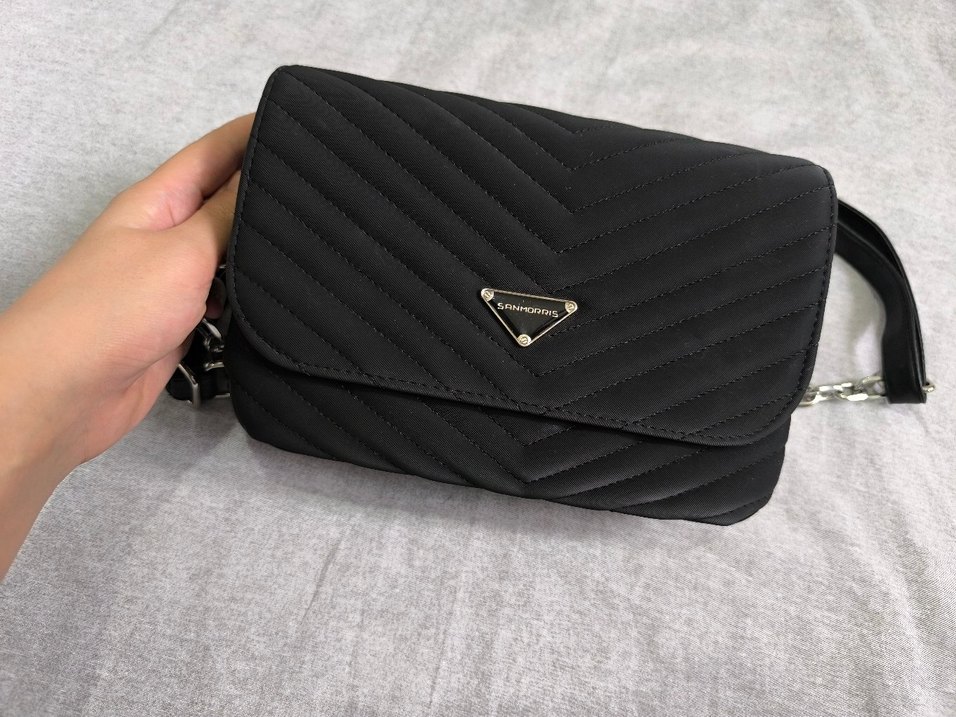 Siyah Deri Fermuarlı Kadın Çanta - Görsel 2