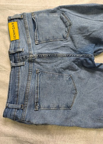 Gri Mavi Düğmeli erkek Denim Pantolon - Görsel 3