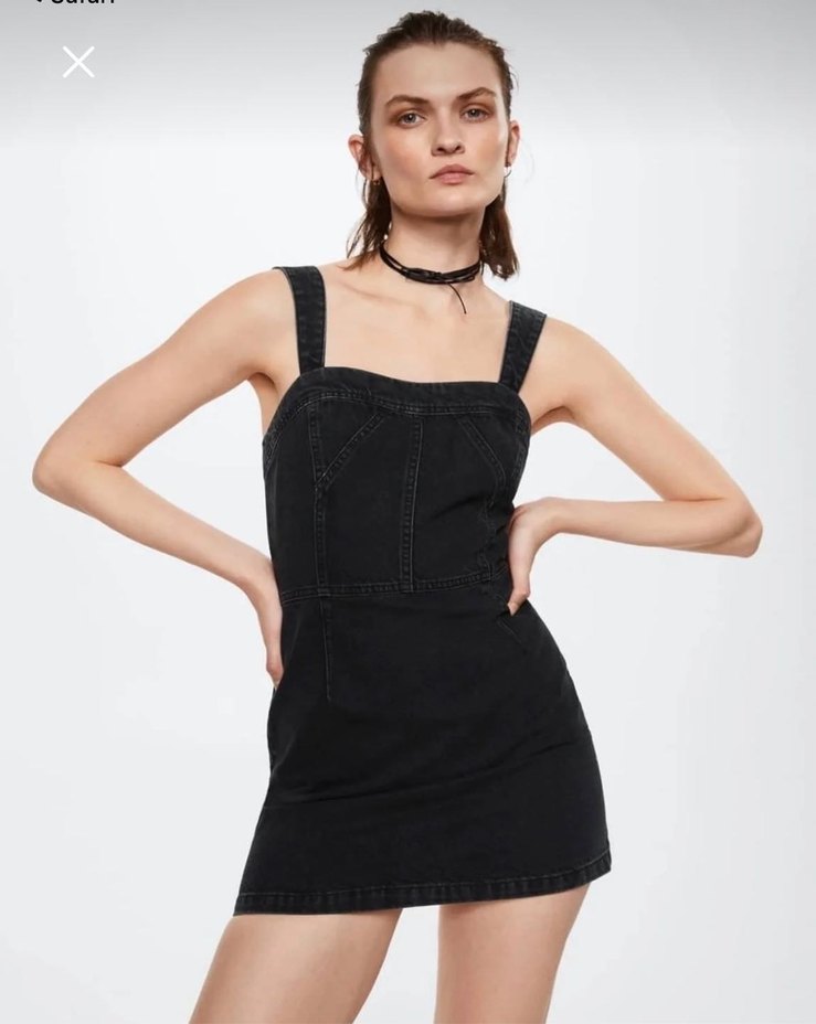 Mango Denim Mini Elbise - Görsel 2