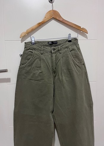 Zara  Haki Sloucy Jeans - Görsel 4