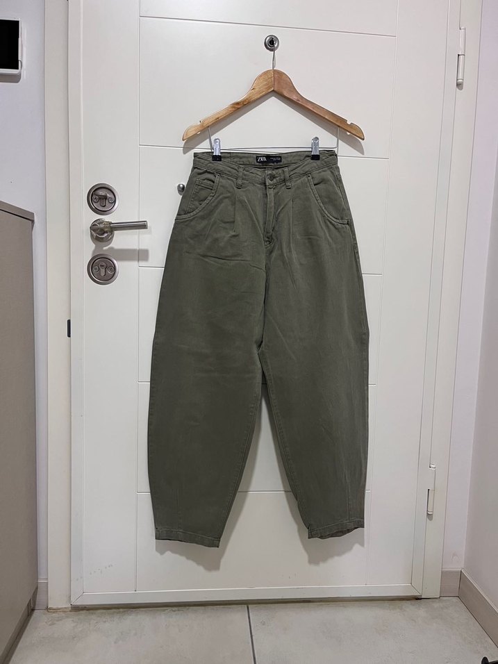 Zara  Haki Sloucy Jeans - Görsel 2