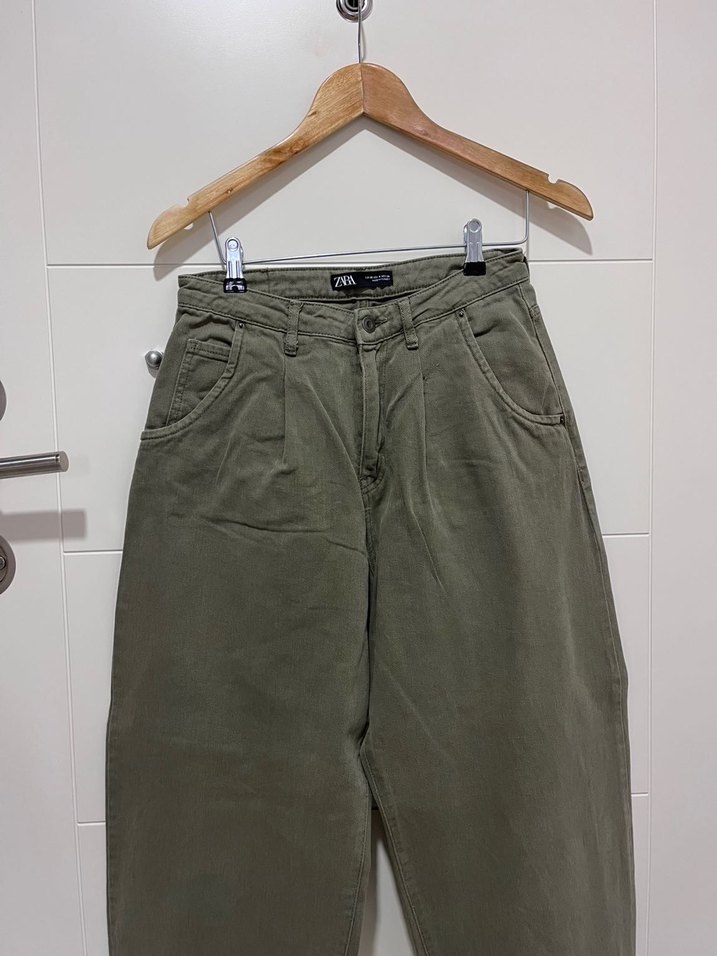 Zara  Haki Sloucy Jeans - Görsel 4