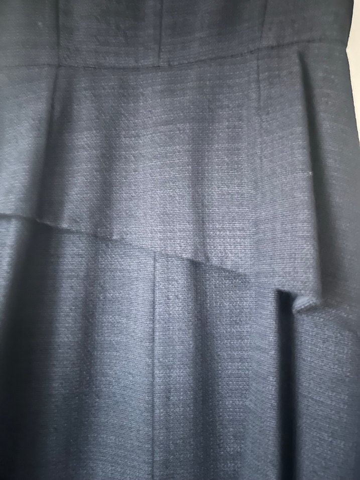 Siyah Drapeli Uzun Kadın Ofis Elbisesi - Görsel 4