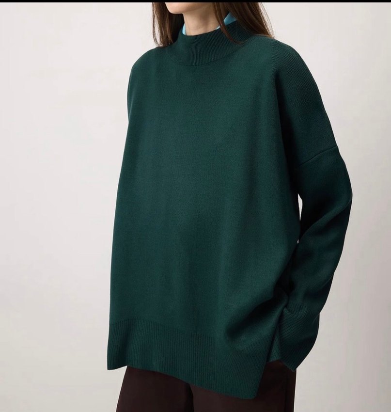 Touche dik yaka Triko Kazak - Görsel 2