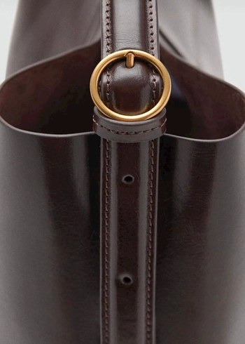 Mango parlak apreli çanta - Görsel 7