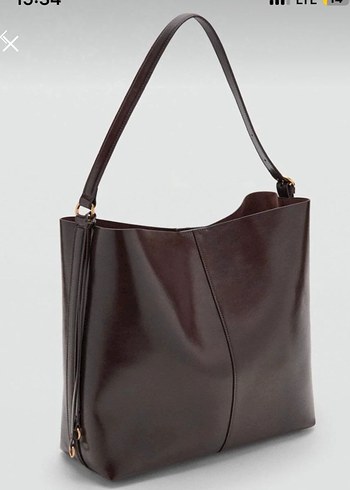 Mango parlak apreli çanta - Görsel 8