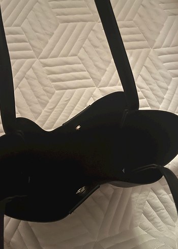 Siyah Deri Tokalı Kadın Çanta - Görsel 2