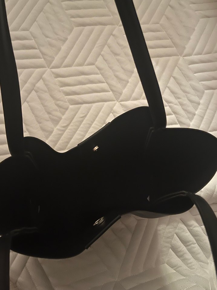 Siyah Deri Tokalı Kadın Çanta - Görsel 2