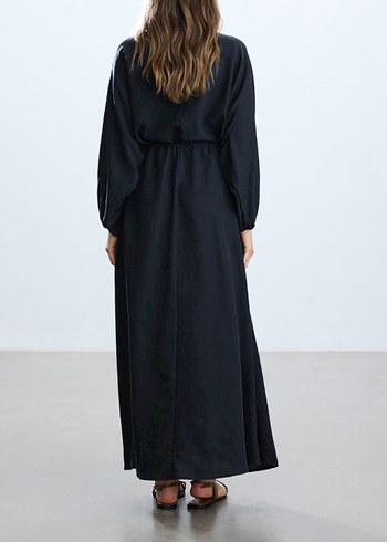 Lacivert tesettür elbise - Görsel 3