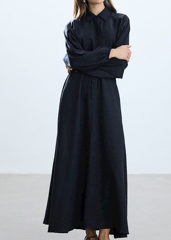 Lacivert tesettür elbise - Görsel 2