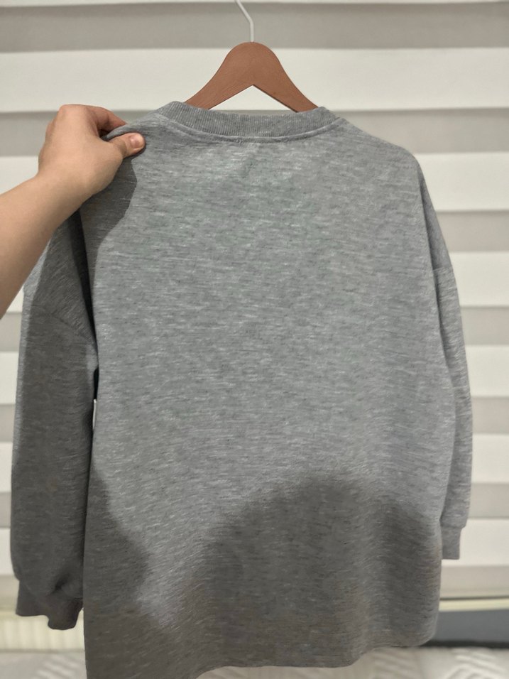 Gri Desenli Örgü Kadın Kazak - Görsel 2