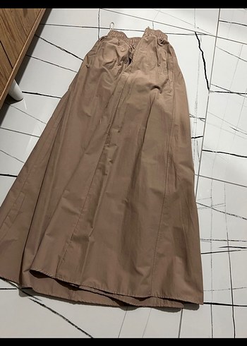 Bej Süet Kadın Uzun Etek - Görsel 2