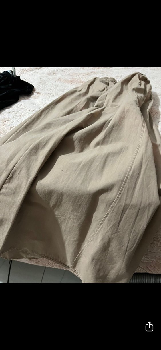 Bej Süet Kadın Uzun Etek - Görsel 3