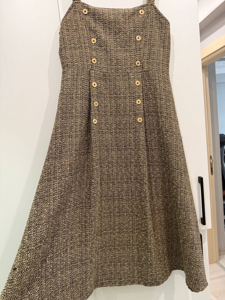 Düğmeli Uzun Hamile Eteği - Görsel 3