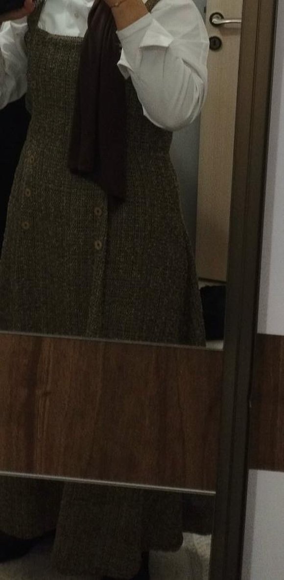 Düğmeli Uzun Hamile Eteği - Görsel 2