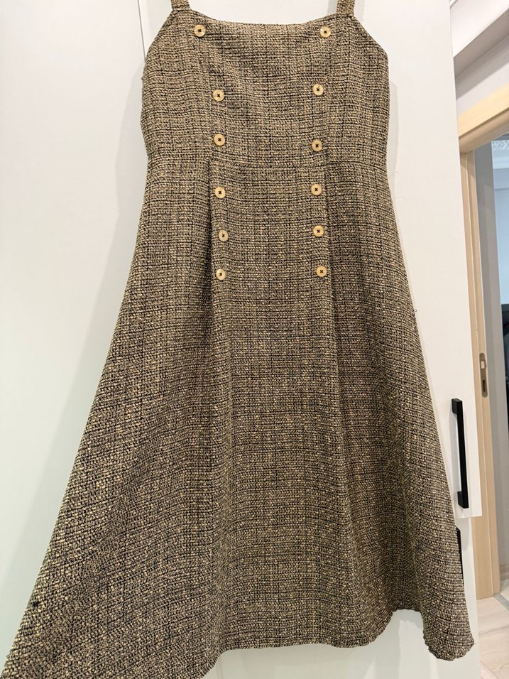 Düğmeli Uzun Hamile Eteği - Görsel 5