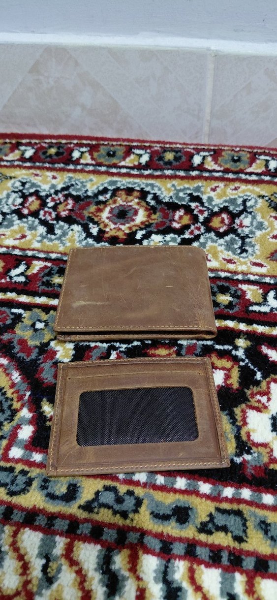 Kahverengi Hakiki Deri Erkek Cüzdanı - Vintage Stil - Görsel 3