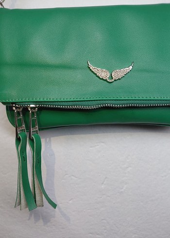 Zümrüt Yeşili Zincir Askılı Şık Omuz Çantası - Görsel 9