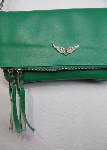 Zümrüt Yeşili Zincir Askılı Şık Omuz Çantası - Görsel 4