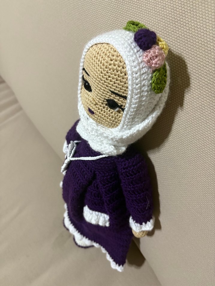 Mor El Örgüsü Bebek - Görsel 2