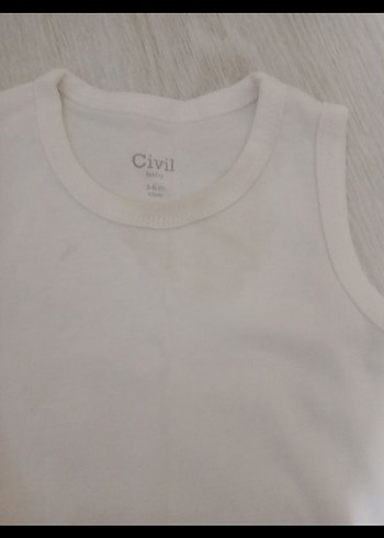 Düğmeli Beyaz Bebek Body, Kısa Kollu, Pamuklu - Görsel 4