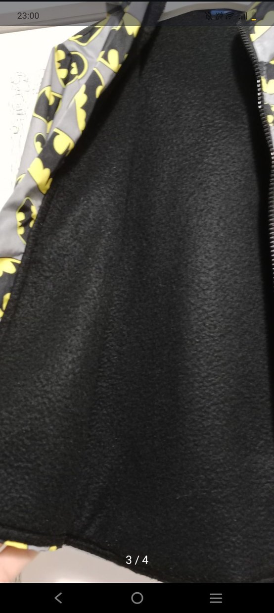 Kapüşonlu Baskılı Gri Erkek Çocuk Mont - Görsel 3