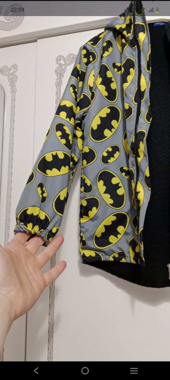 Kapüşonlu Baskılı Gri Erkek Çocuk Mont - Görsel 2