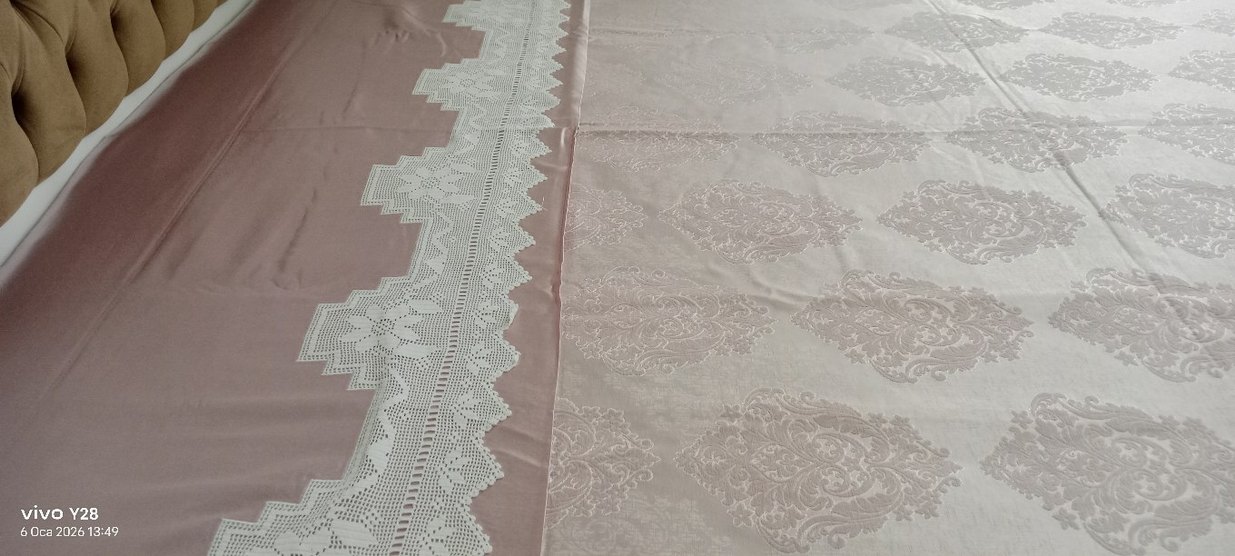 çift kişilik dantelli pike - Görsel 5