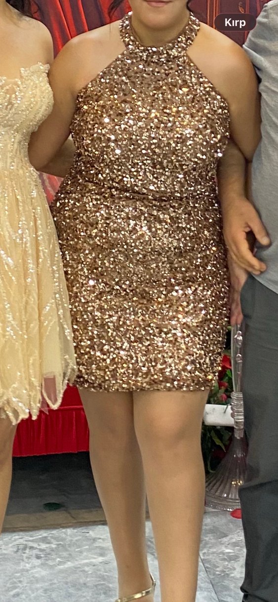 Altın Parlak Mini Straplez Elbise
abiye
gece elbisesi - Görsel 2