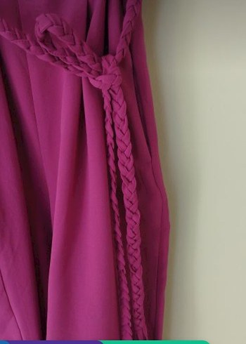 MANGO Kadın Mor Uzun V Yaka Tulum - Görsel 3