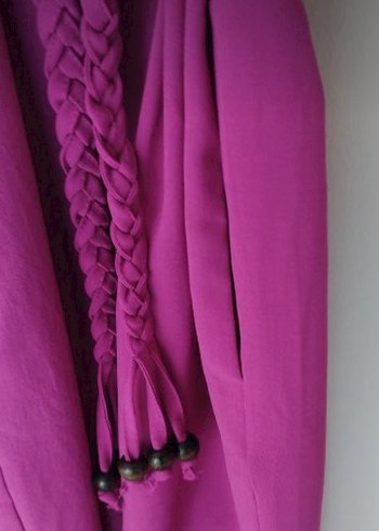 MANGO Kadın Mor Uzun V Yaka Tulum - Görsel 4