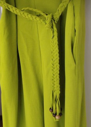 MANGO Kadın Yeşil Uzun Tulum Kemerli - Görsel 3