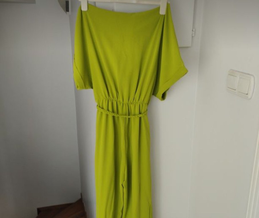 MANGO Kadın Yeşil Uzun Tulum Kemerli - Görsel 2