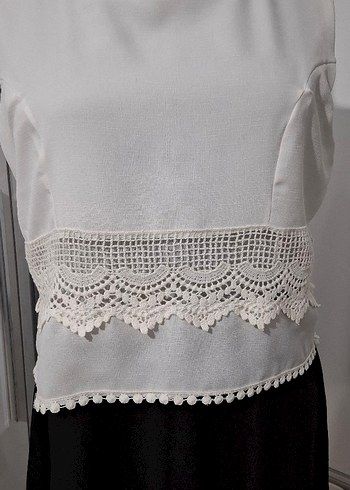 Dantel Detaylı Kiloş Etek Birleşik Elbise - Görsel 4