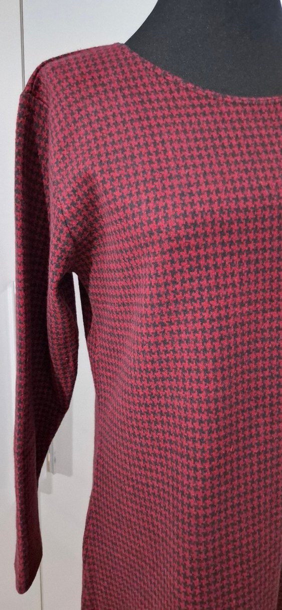 Bordo Kadın Triko Elbise - Görsel 2