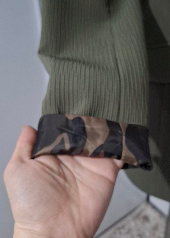 Düğmeli Kadın Midi Haki Blazer Ceket - Görsel 4