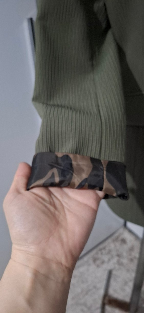 Düğmeli Kadın Midi Haki Blazer Ceket - Görsel 4