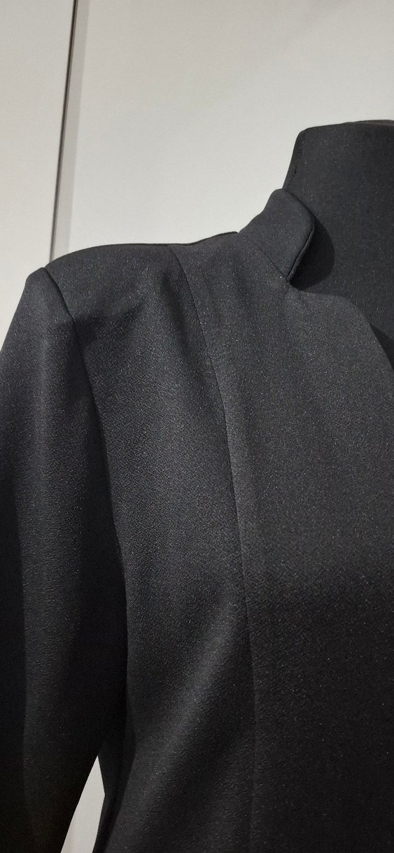 Siyah Kadın Düğmeli Blazer Ceket - Görsel 4