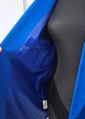 Kadın Mavi Midi Blazer Ceket - Görsel 3