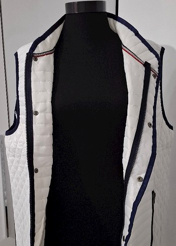 Erkek Beyaz Düğmeli Kolsuz Yelek - Görsel 5